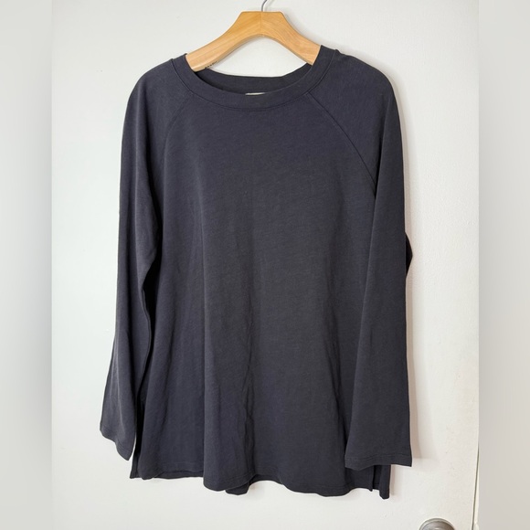 Eileen Fisher Tops - Eileen Fisher, black long sleeve pop over top with side slits. S